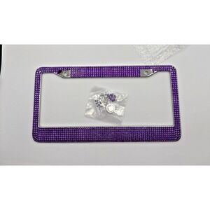 Purple Bling‎ License Plate Frame 12 inches car tag cover